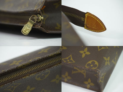 Louis Vuitton LV Poche Toilet 26 Monogram Pouch Clutch Brown — view 6