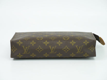 Louis Vuitton LV Poche Toilet 26 Monogram Pouch Clutch Brown — view 3