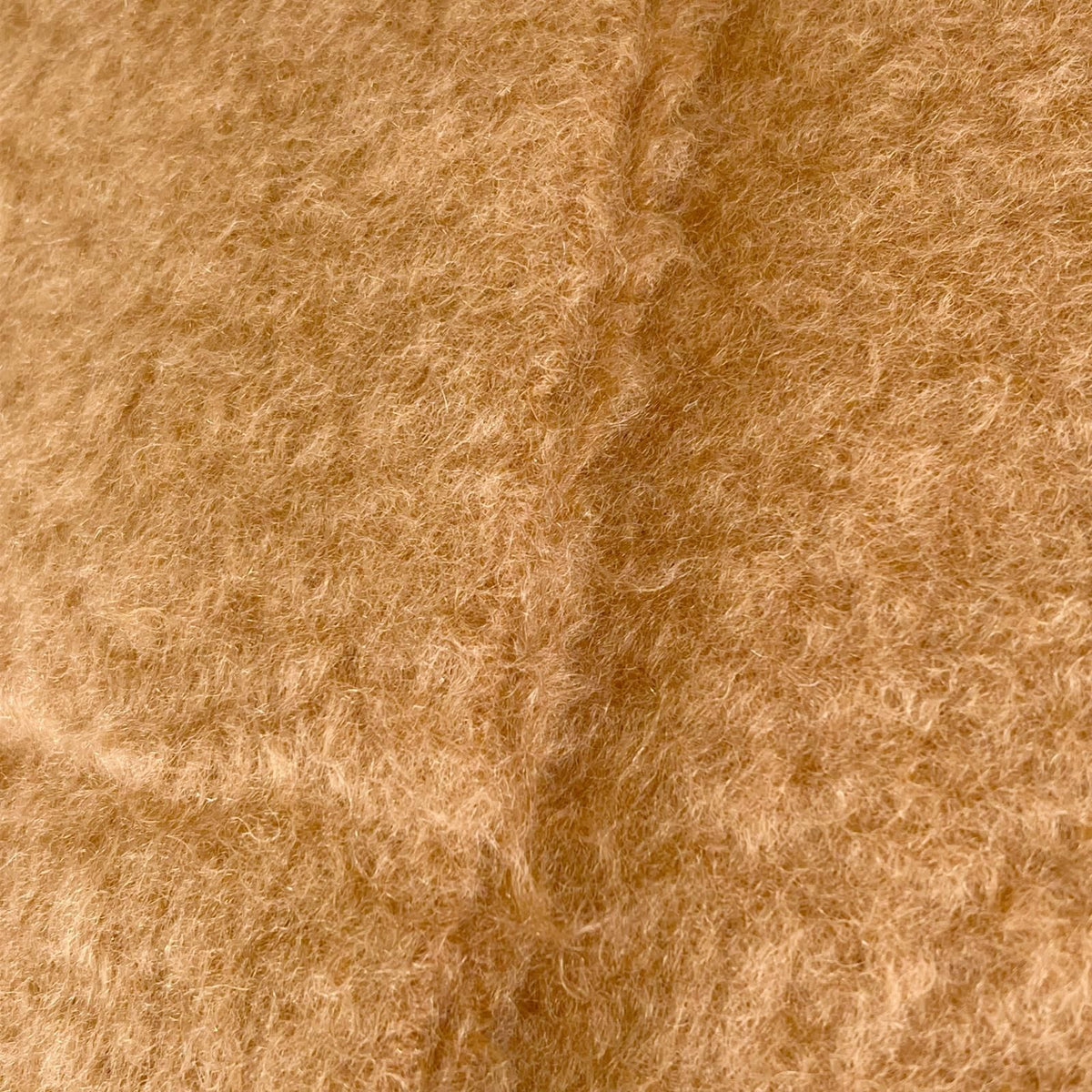 Loewe Mohair Wool Anagram Leather Patch Fringe Scarf Brown — view 3