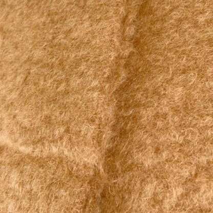 Loewe Mohair Wool Anagram Leather Patch Fringe Scarf Brown — view 3
