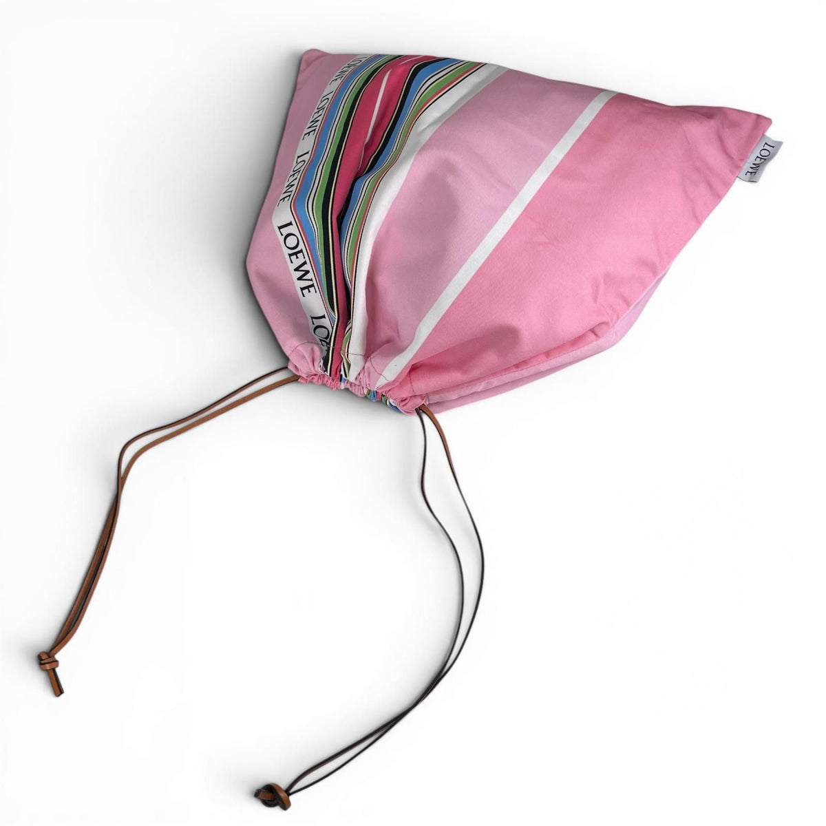 Loewe 329.51 Drawstring Pouch Striped Pattern Multicolor — view 4