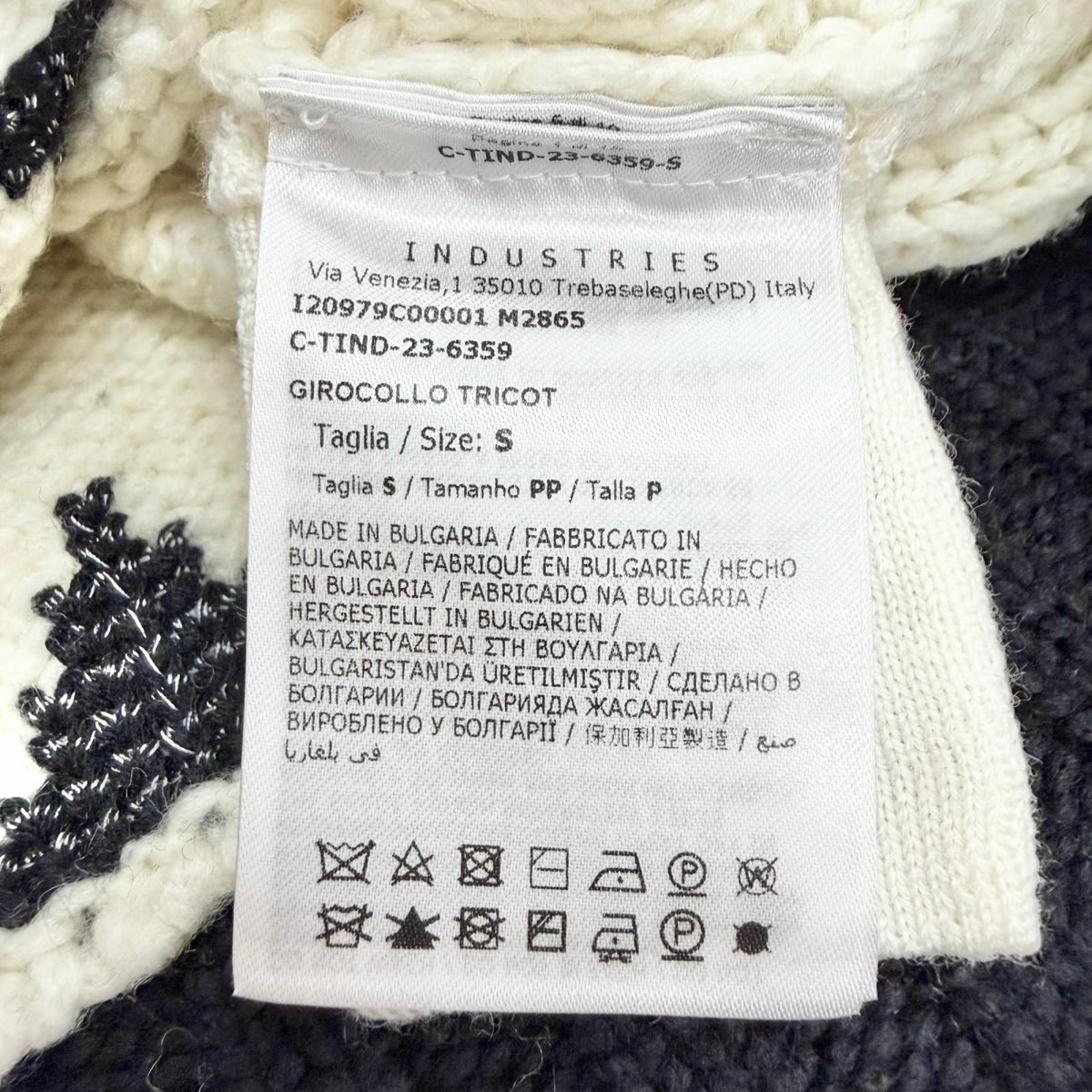 Moncler Grenoble Wool Logo Patch Nordic Long Sleeve Knit Sweater — view 8