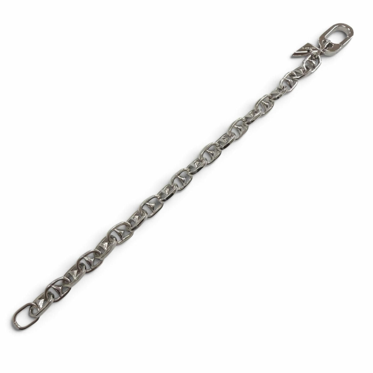 Prada Triangle Charm Chain Bracelet Silver — view 3