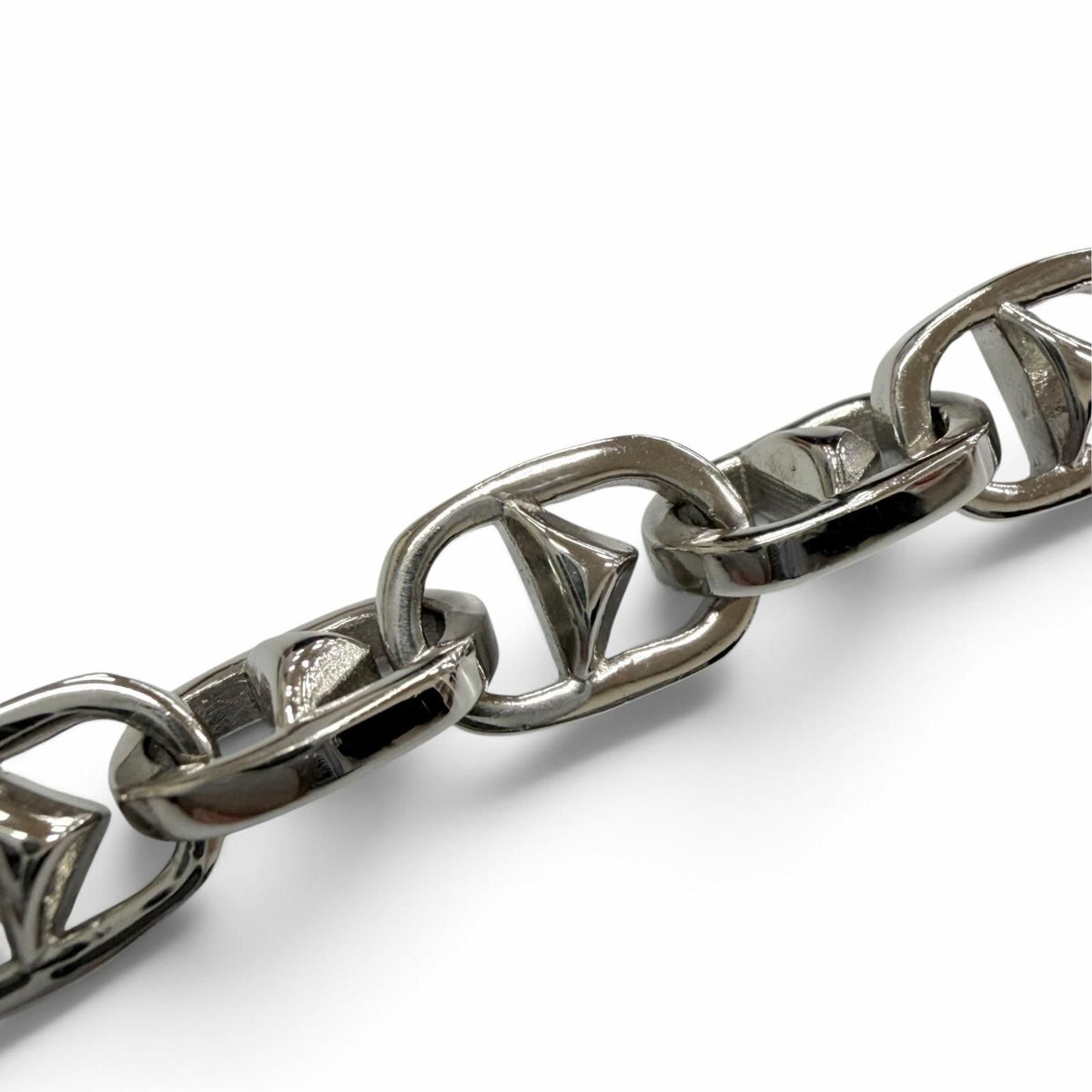 Prada Triangle Charm Chain Bracelet Silver — view 4