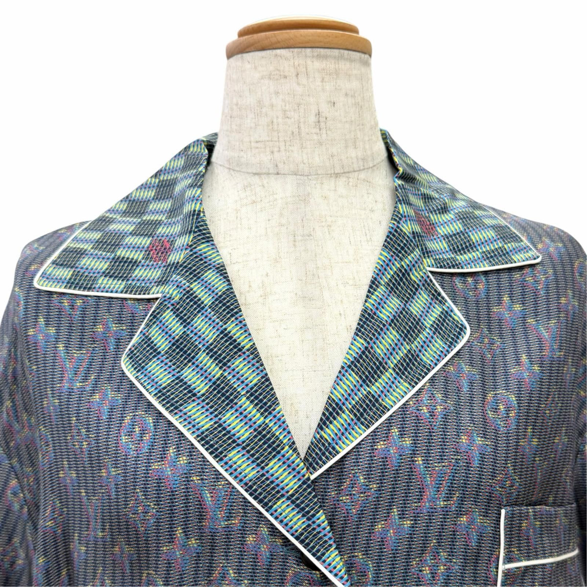 Louis Vuitton Silk 100% LV Buttoned 3D Monogram Print All Over Long Sleeve — view 2