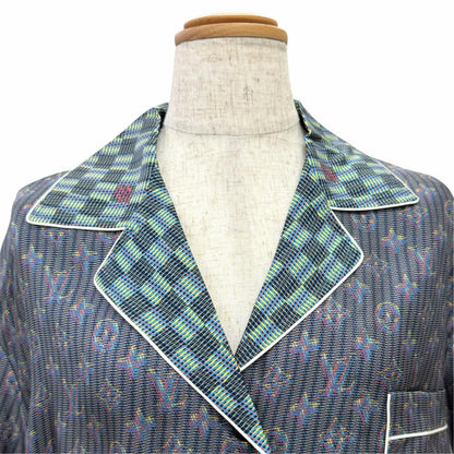 Louis Vuitton Silk 100% LV Buttoned 3D Monogram Print All Over Long Sleeve — view 2
