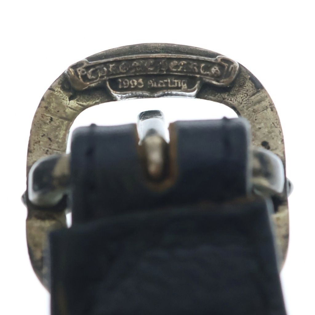 Chrome Hearts Double RR Rock'n'roll Gunslinger Leather Bracelet Black Silver — view 6