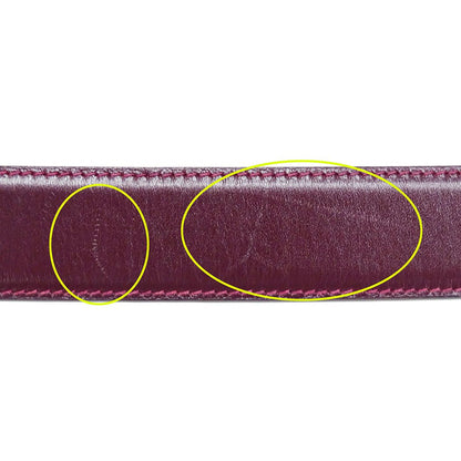 Gucci Belt Leather Bordeaux Black Reversible Simple — view 8