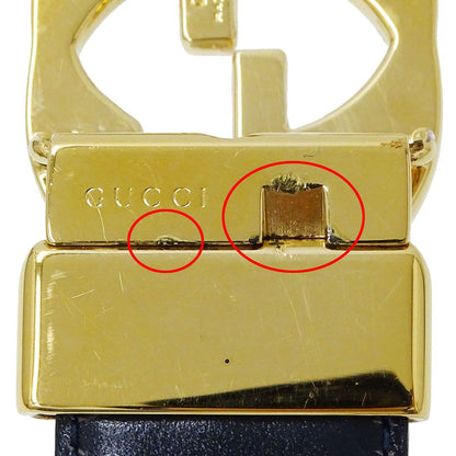 Gucci Belt Leather Bordeaux Black Reversible Simple — view 7