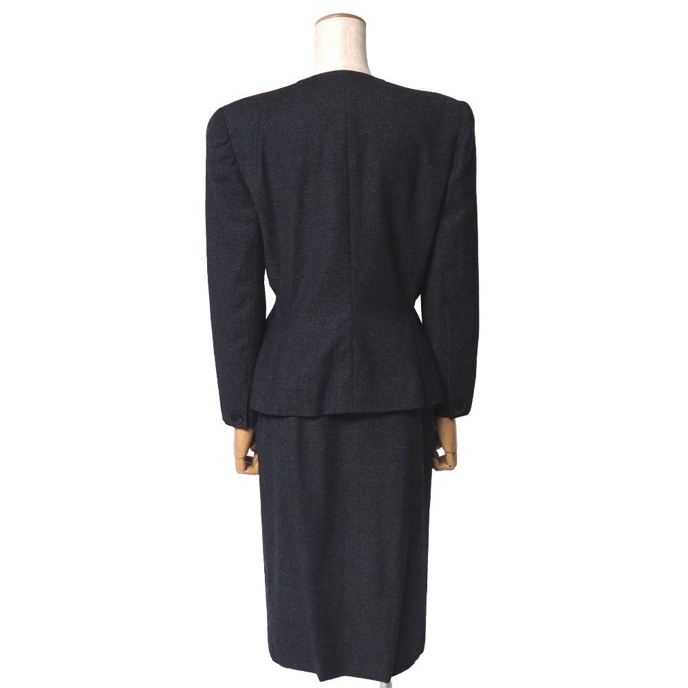 Dior Vintage Skirt Suit Collarless Jacket Pencil — view 2