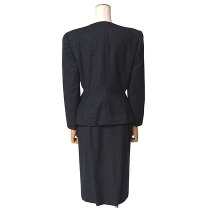 Dior Vintage Skirt Suit Collarless Jacket Pencil — view 2