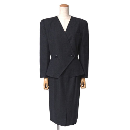 Dior Vintage Skirt Suit Collarless Jacket Pencil