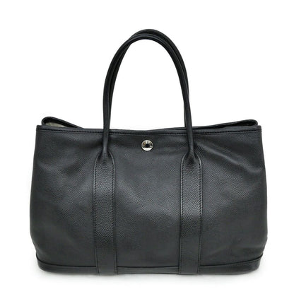 Hermes Garden Party TPM 30 Black Epsom Leather Hand Tote Bag