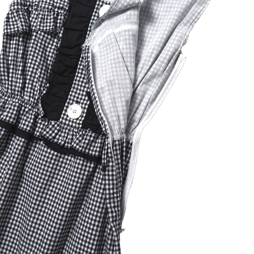 Miu Miu Dress Gingham Check Cutoff — view 4