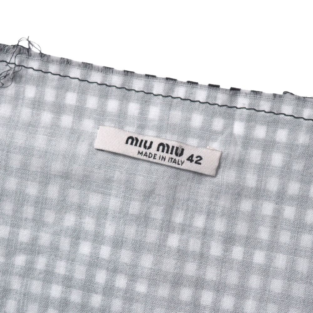 Miu Miu Dress Gingham Check Cutoff — view 5