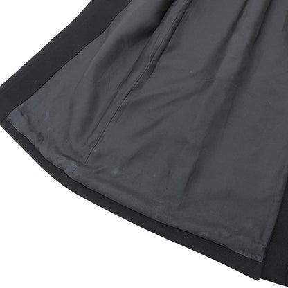 Dior John Galliano Lambskin Wool Paneled Long Coat Black 38 — view 4