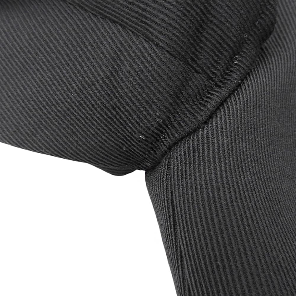 Dior John Galliano Lambskin Wool Paneled Long Coat Black 38 — view 7