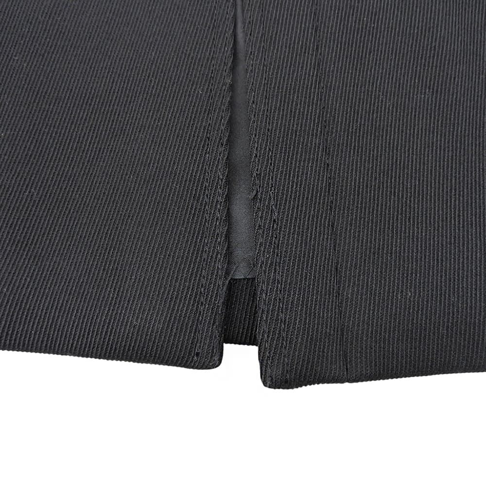 Dior John Galliano Lambskin Wool Paneled Long Coat Black 38 — view 6