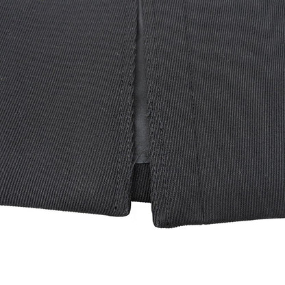 Dior John Galliano Lambskin Wool Paneled Long Coat Black 38 — view 6