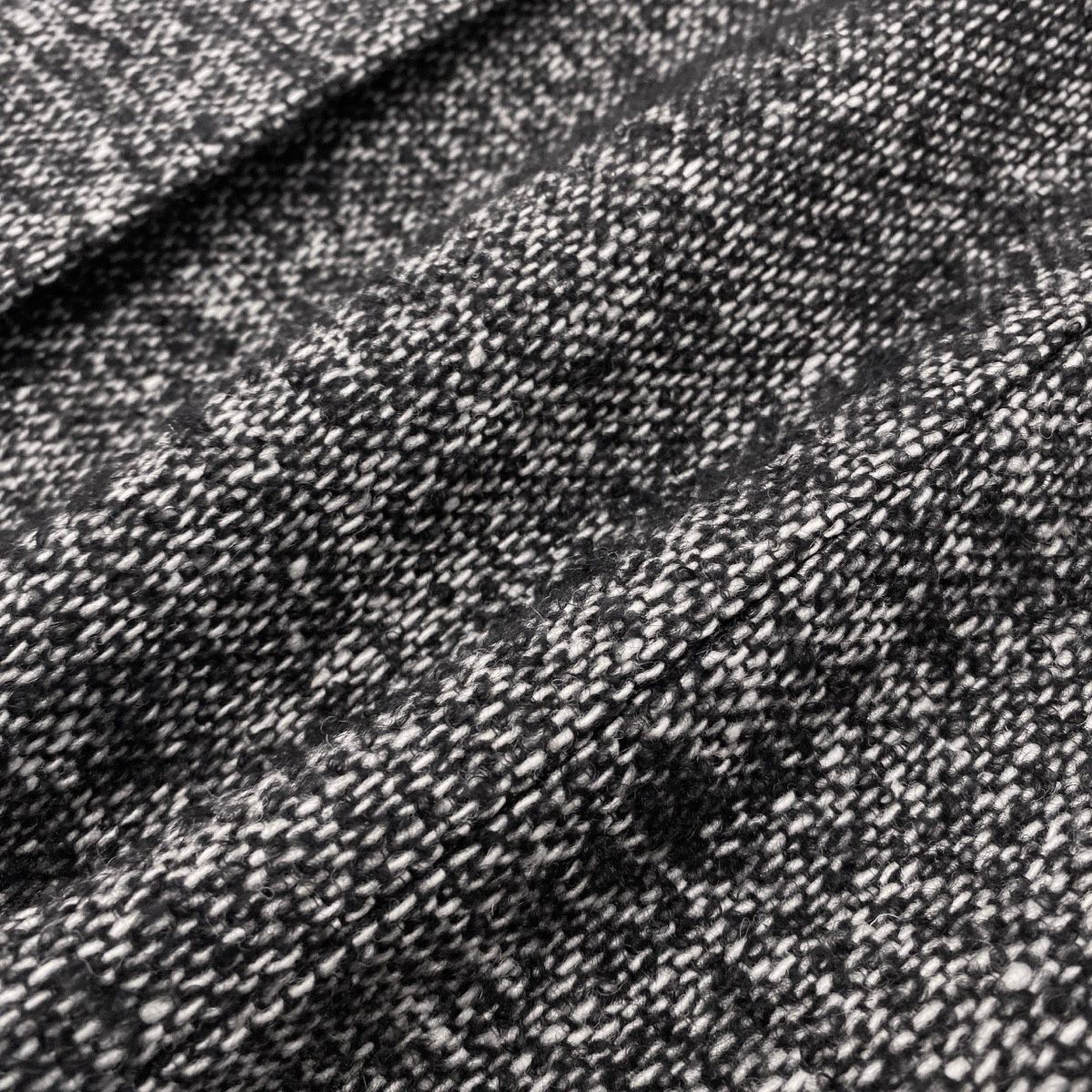 Max Mara Tweed Coat Double Button Mid Length Black White 36 — view 8