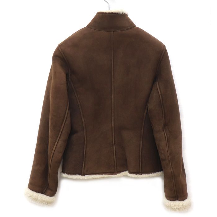 Hermes Shearling Jacket Brown 38 — view 2
