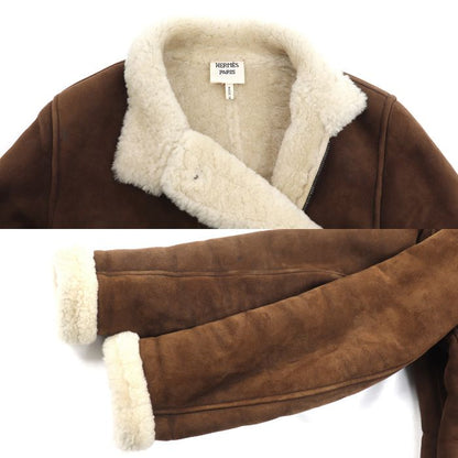 Hermes Shearling Jacket Brown 38 — view 3