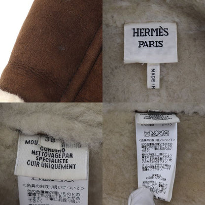 Hermes Shearling Jacket Brown 38 — view 5