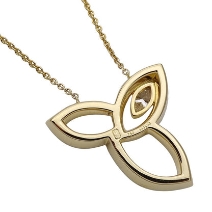Harry Winston Necklace 750 Yellow Gold Diamond Lily Cluster — view 4