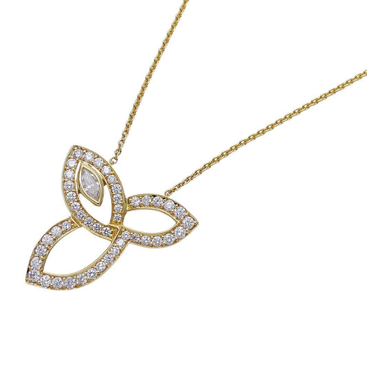 Harry Winston Necklace 750 Yellow Gold Diamond Lily Cluster