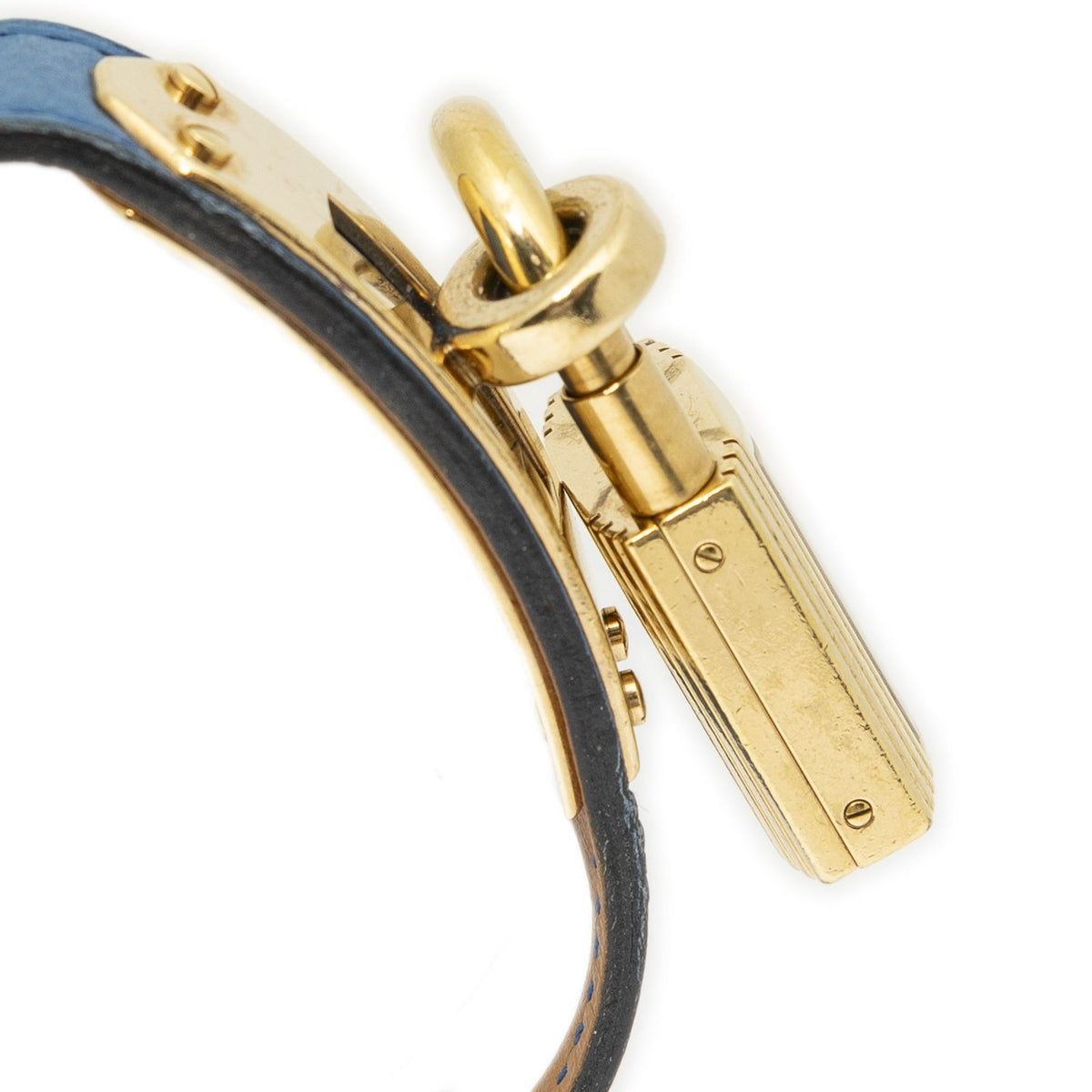 Hermes Kelly Watch Blue Courchevel Leather — view 4