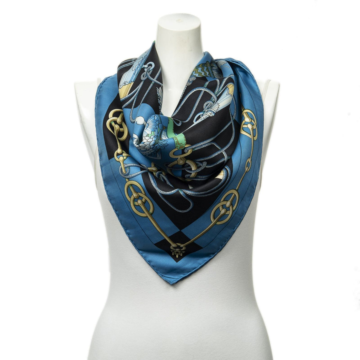 Hermes Scarf Blue