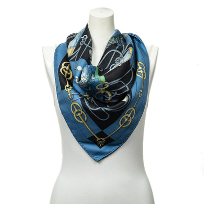 Hermes Scarf Blue