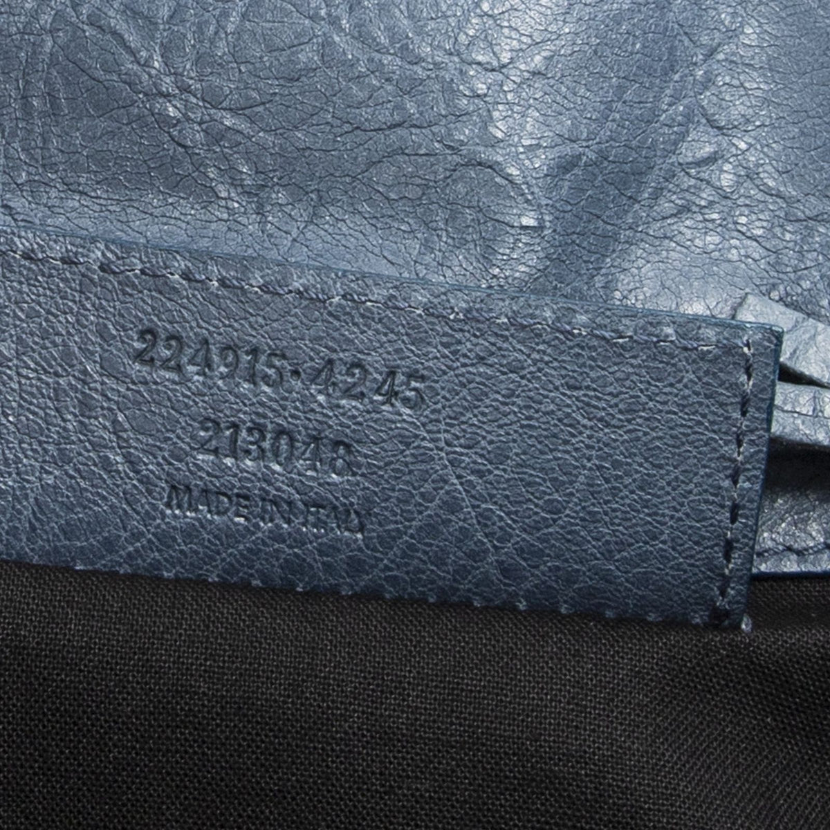 Balenciaga Envelope Clutch Blue Distressed Leather — view 5