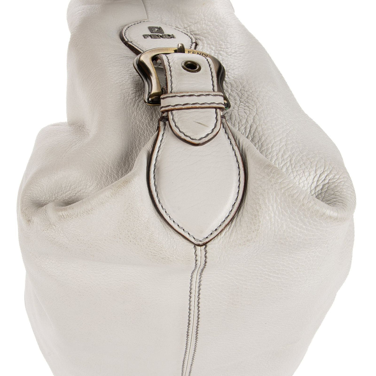 Fendi Doctor Bag White Grain Calfskin Leather — view 8