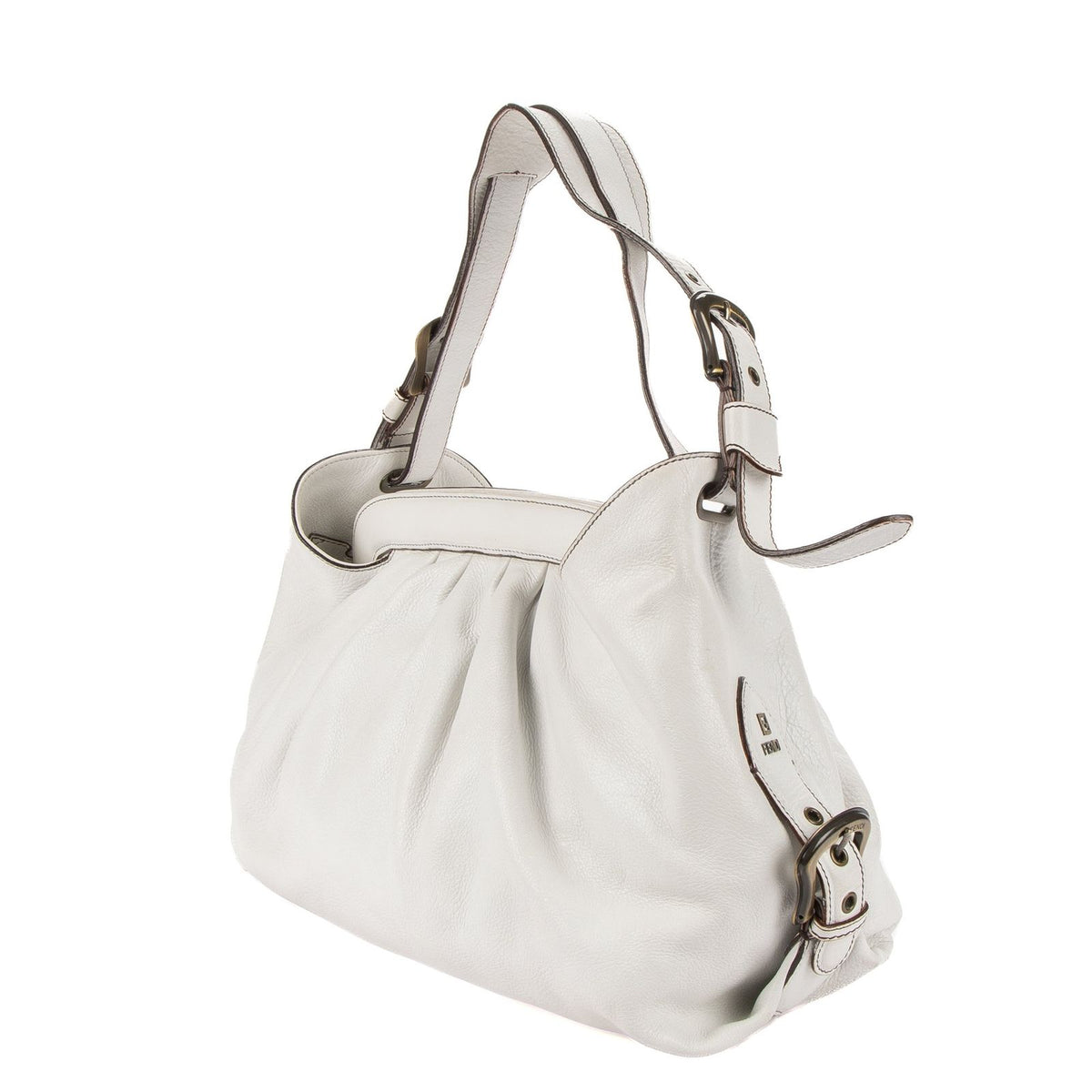Fendi Doctor Bag White Grain Calfskin Leather — view 2