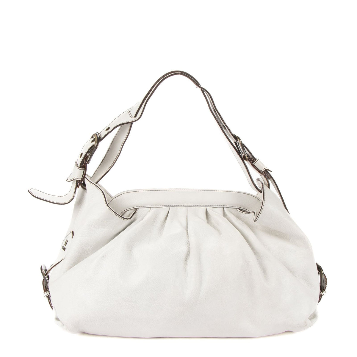 Fendi Doctor Bag White Grain Calfskin Leather — view 5