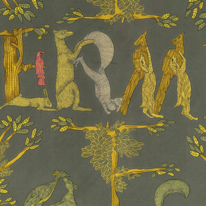 Hermes Scarf Gray Goldtwill Silk — view 3