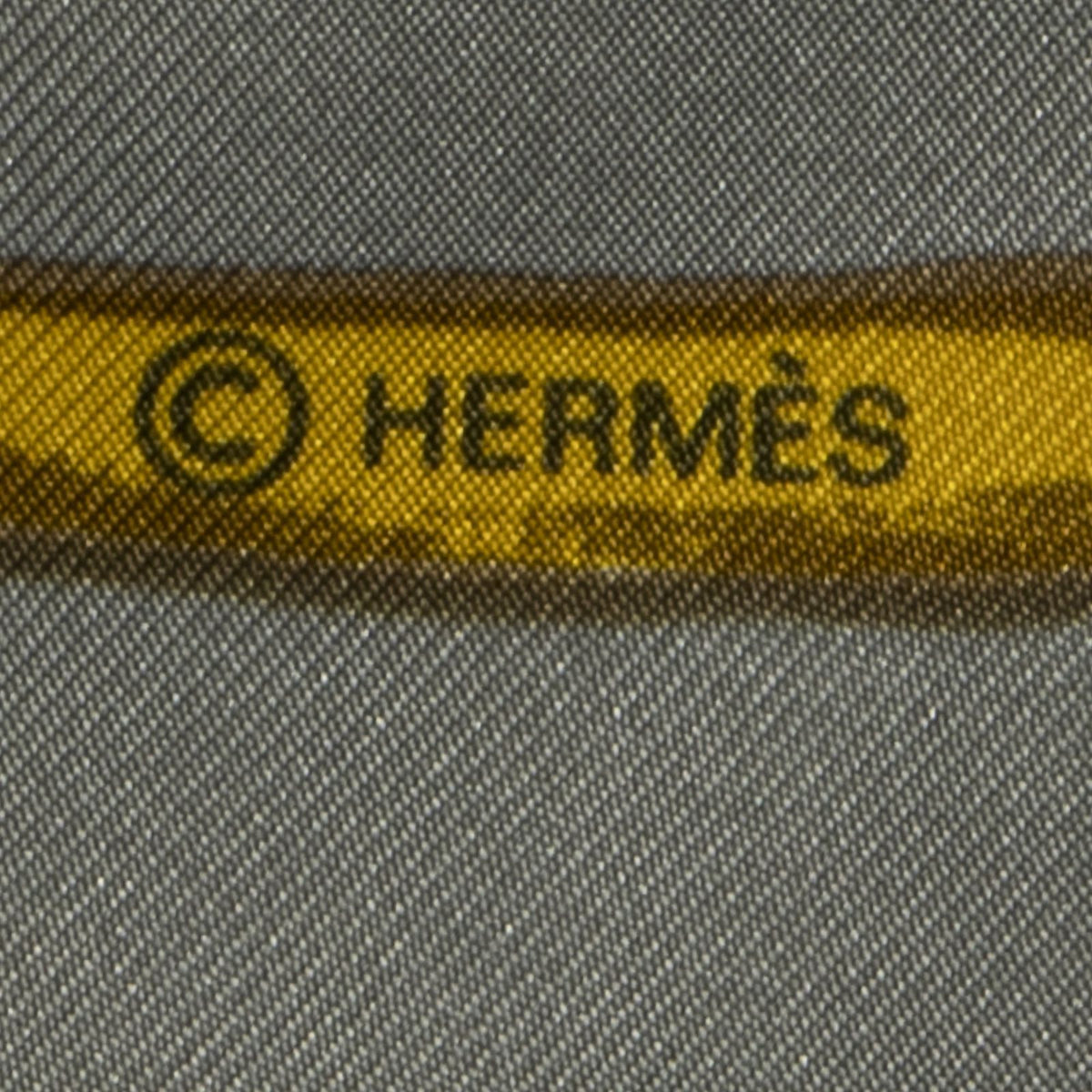 Hermes Scarf Gray Goldtwill Silk — view 4