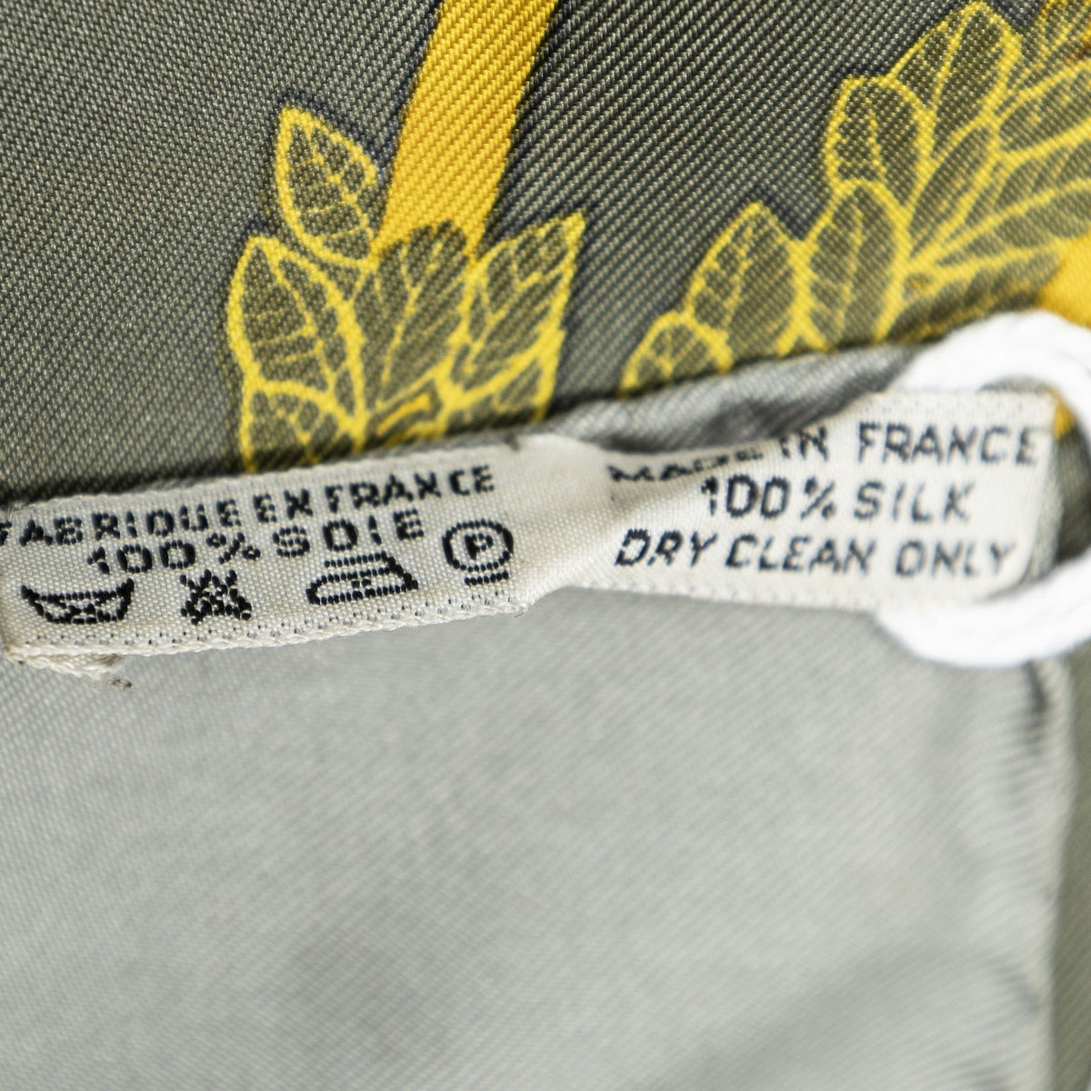 Hermes Scarf Gray Goldtwill Silk — view 5