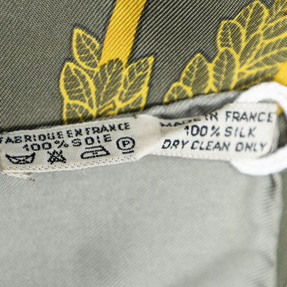 Hermes Scarf Gray Goldtwill Silk — view 5