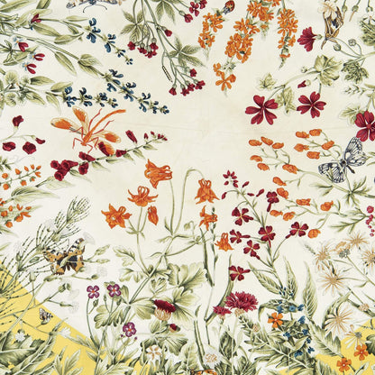 Hermes Scarf Yellow Ivory Green Twill Silk — view 3