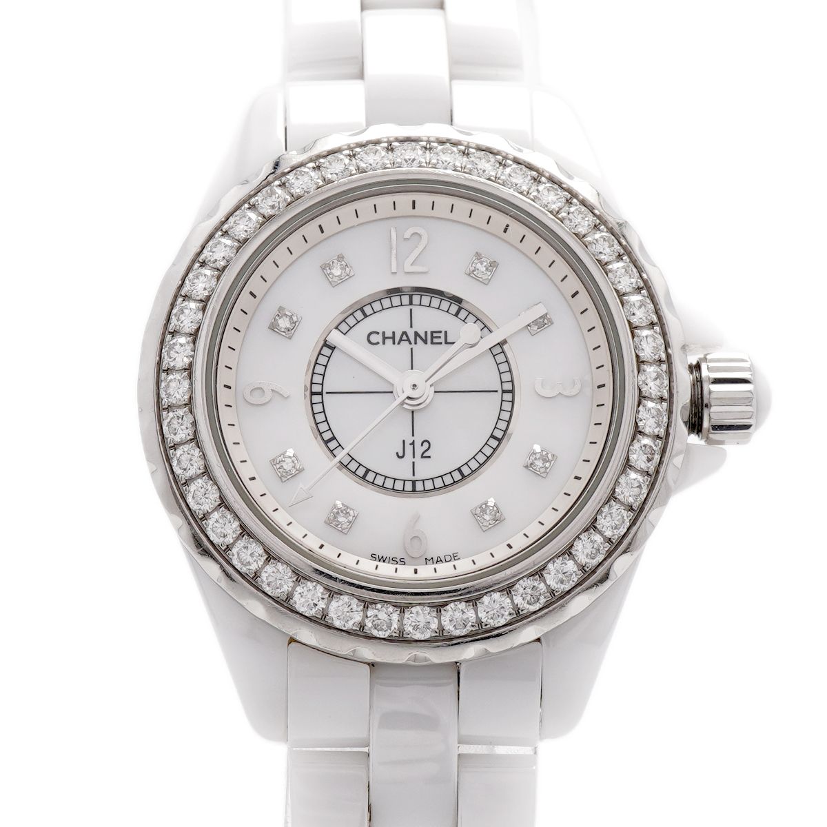 Chanel Diamond White Dial Watch