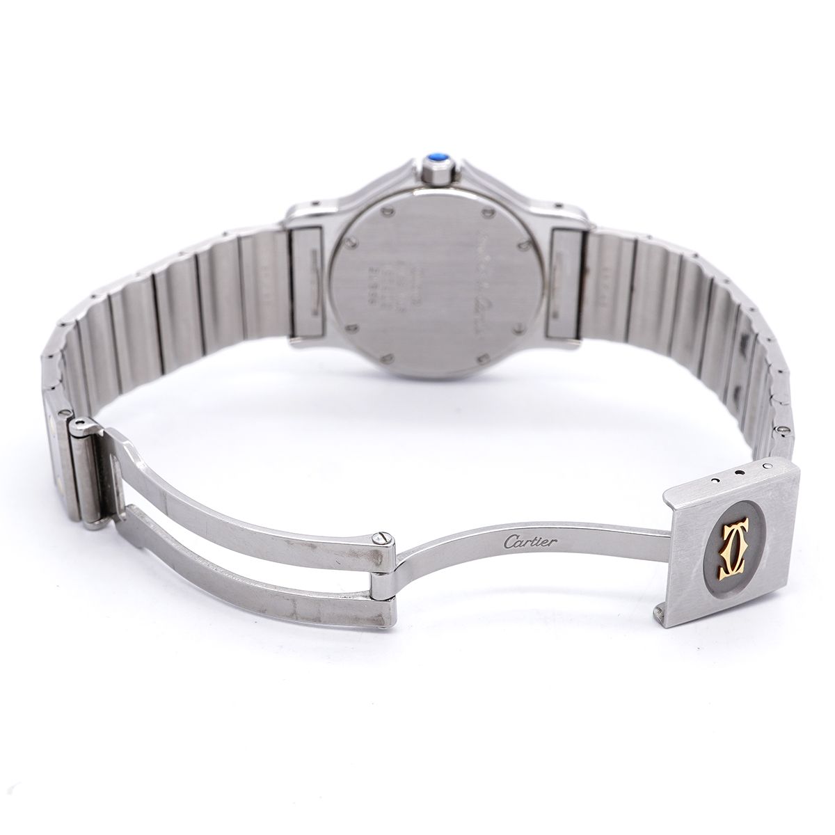 Cartier Santos Octagon LM Ivory Dial Watch Boys — view 4