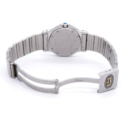 Cartier Santos Octagon LM Ivory Dial Watch Boys — view 4