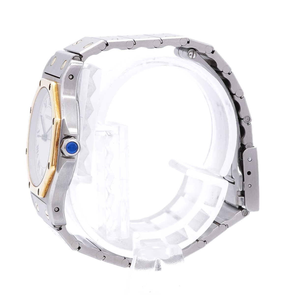 Cartier Santos Octagon LM Ivory Dial Watch Boys — view 2