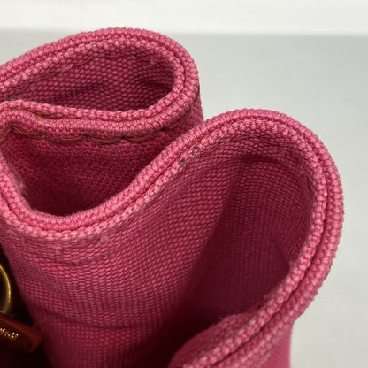 Prada Tote Bag Canapa Canvas Pink Gold 2-Way — view 7