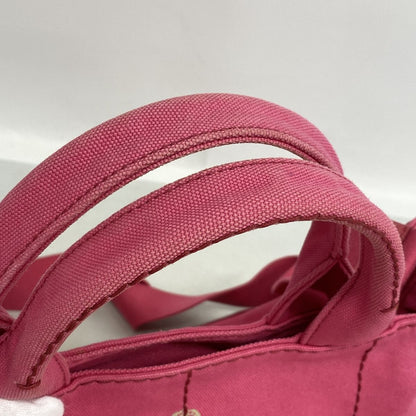 Prada Tote Bag Canapa Canvas Pink Gold 2-Way — view 8