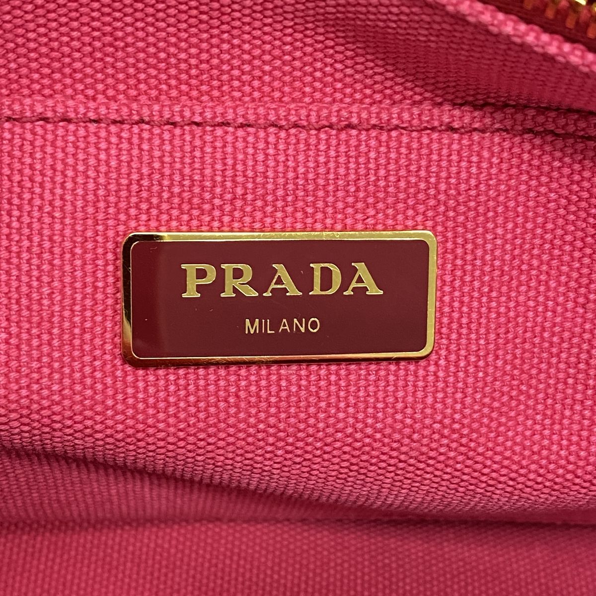 Prada Tote Bag Canapa Canvas Pink Gold 2-Way — view 5