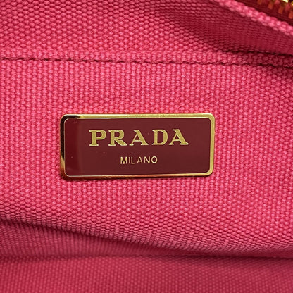 Prada Tote Bag Canapa Canvas Pink Gold 2-Way — view 5