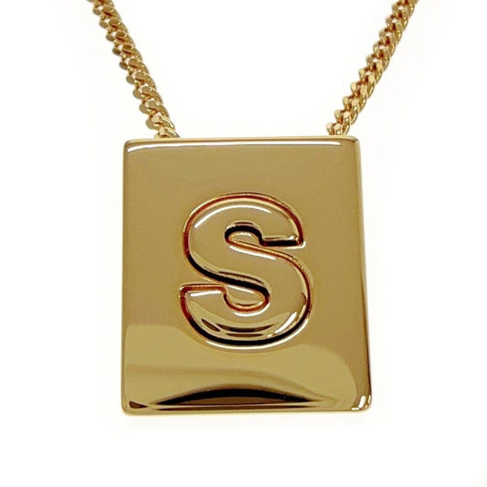 Celine Alphabet Square S Necklace Gold